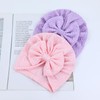 Cinaci 4 Pieces Soft Stretchy Turban Hats with Bow Nursery