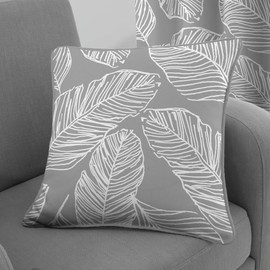 Fusion - Matteo - 100% Cotton Cushion Cover - 43 x 43cm in Grey