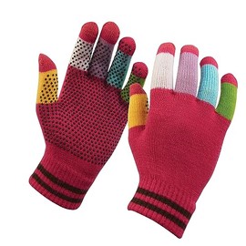 Dublin Magic Pimple Grip Riding Gloves, Pink Multi, One Size
