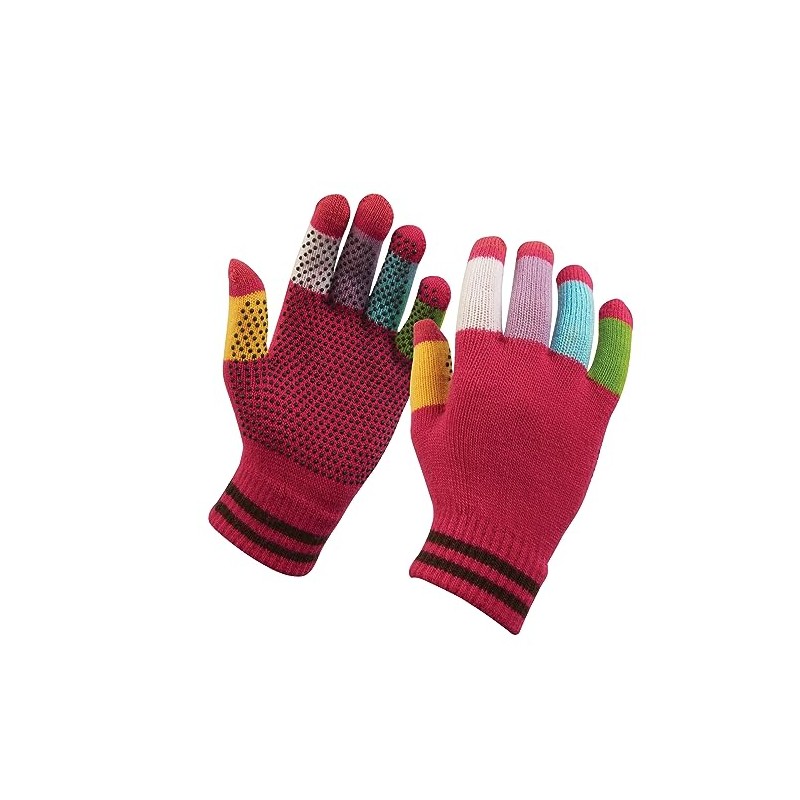Dublin Magic Pimple Grip Riding Gloves, Pink Multi, One Size