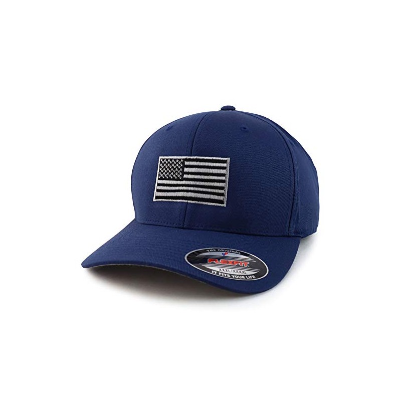 Armycrew USA American Flag Embroidered Flexfit Cap Fits Up to
