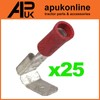 APUK 25 Piggy Back Red 6.3mm Spade Terminals Replacement for