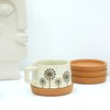 Pack of 4 Cork Coasters, Round, Extra Thick with Raised