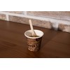 Bioaiks 100 Paper Coffee Cups with Wooden Scoops - Biodegradable,