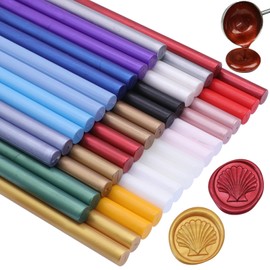 40 Pcs Glue Gun Sealing Wax Sticks for Wax Seal Stamp, Sealing Glue Gun Sealing Wax Sticks Mini Glue Stick, Great for Wedding Invitations,Christmas Gift (40#1)