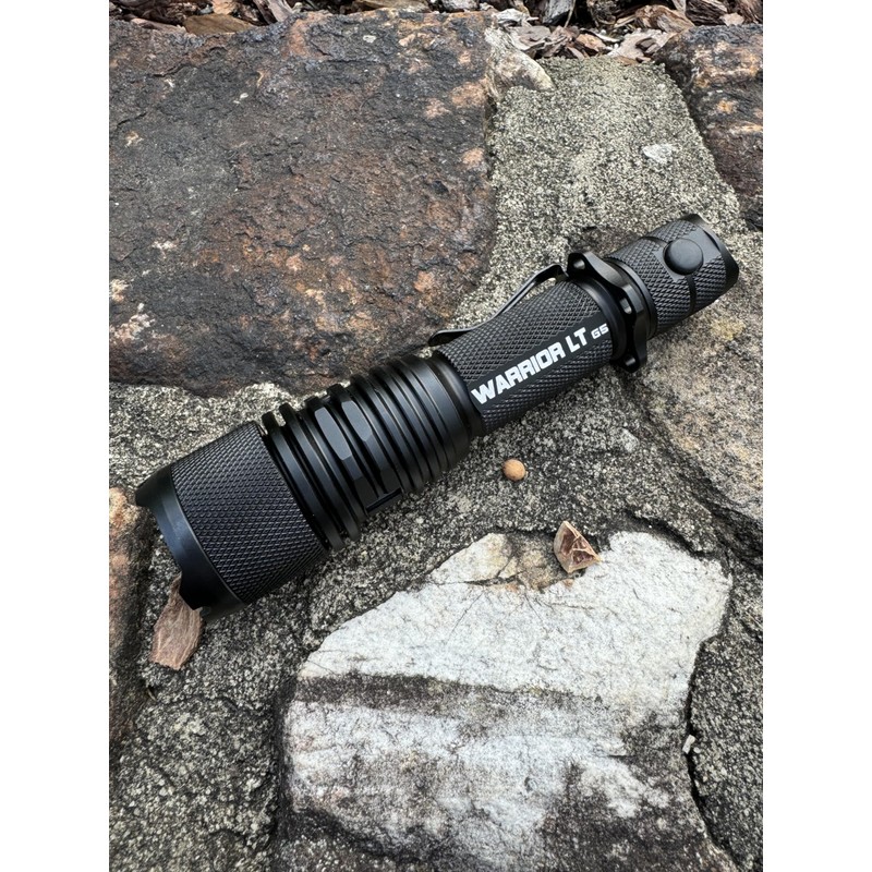 PowerTac Warrior LT Tactical Flashlight, 3050 Lumens LED, Long-Throw Luminosity,