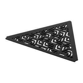 FLIESENProfi.de Duschablage ohne Bohren Ornamente Duschregal für Dusche Badregal Ecke Badezimmer Bad Organizer Accessoires - nachträglich einbaubar/nachrüstbar 280 x 200 mm (Schwarz)