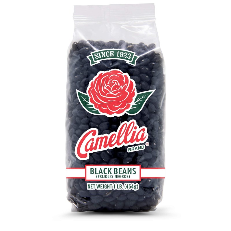 Camellia Brand Dried Black Beans, 1 Pound (Pack of 6)