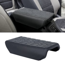 Phamyor Center Console Armrest Cover Fit for Ford Bronco 2021 2022 2023 2/4 Door Exclude Bronco Sport, TPE & Waterproof Car Armrest Pad Cover, Soft Central Armrest Box Pad, Black