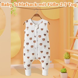 Fairy Baby Sleeping Bag with Feet 2.5 Tog Cotton Sleeping Bag Baby All-Year Sleeping Bag with Legs Toddler Pyjamas for Boys and Girls