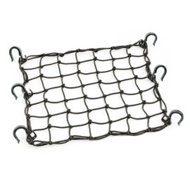 PowerTye 50152 Black 15"X15" Cargo Net featuring 6 Adjustable Hooks & Tight 2"x2" Mesh