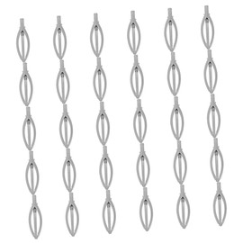 WOONEKY Fashionable Duckbill Hair Clips 100 Pcs Geometric Stainless Steel Hairpin Leaf-shaped Barrettes for Women