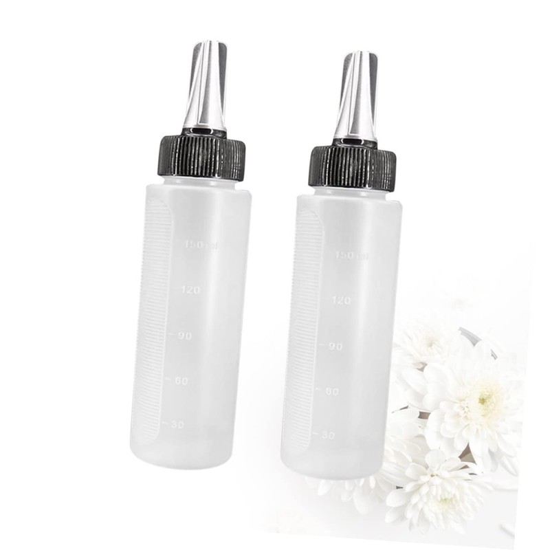 Healeved Hairdressing Scale Bottle Portable Measuring Rinse Bottle for Hair