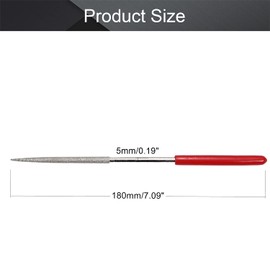 Utoolmart Diamond Needles File, 5mm x 180mm Round Diamond Needle File Set, 150 Grits Round Files Tools for Metal Glass Stone with Fine Sanding