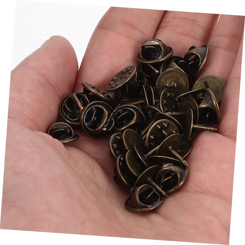 Operitacx 50 Sets Butterfly Pin Holder for Badges Clutch Lock
