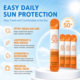 15 Pack Mini Sunscreen Bulk, SPF 50+++ Travel Size Sunscreen for Face and Body, Waterproof & Non-Greasy Sun Screen, Beach Must Haves for Travel, Party Favors & Thank You Gifts, 0.28 OZ/Pack