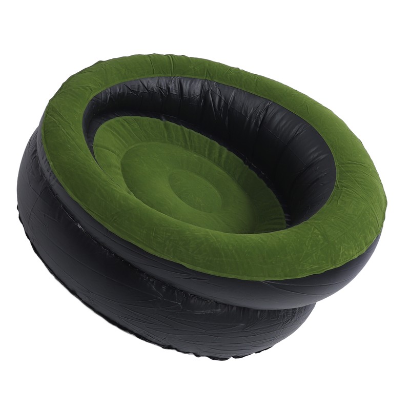 Inflatable Couch PVC Flocking Portable Ergonomic Blow Up Sofa Chair