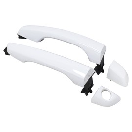 ApplianPar Front Driver and Passenger Side Exterior Door Handle White for Hyundai Elantra 2017-2020