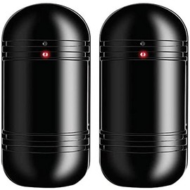 Seco-Larm BD-T100Q Dummy Dual Photoelectric Beam Sensor with Battery-powered Flashing Red LEDs, Strong ABS Plastic Construction, Wall- or Pole-mountable