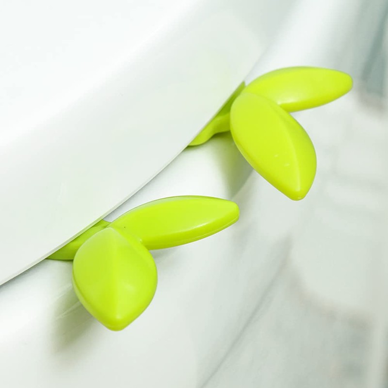 MinniLove Toilet Seat Handle Handle Handle Green Leaf Design Bathroom