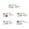 DYNAMI 5 in 1 Stainless Steel Rotary Grater,Kitchen Grater Vegetable