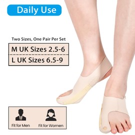 MEETTIKEY 1 Pair Bunion Corrector, Adjustable Bunion Protector Bunion Corrector Big toe straightener for Men and Women Day Night Time Bunion Relief Ultra Thin (L)