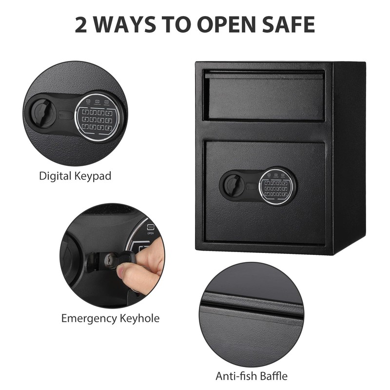 Depository Safe Digital Depository Safe Box, Electronic Steel Safe with
