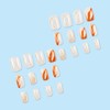 24Pcs Square Press on Nails Short Fake Nails Whhite False