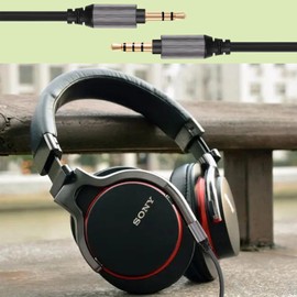 Tiandirenhe Upgrade Cable Compatible Sony MDR-XB950N/BT MDR-1000X WH-1000XM2/xm3 WH-CH700N MDR-100ABN MDR-1A MDR 1ADAC Wireless Headphones for AUX Audio Cable Cord (4.9FT-Without MIC)