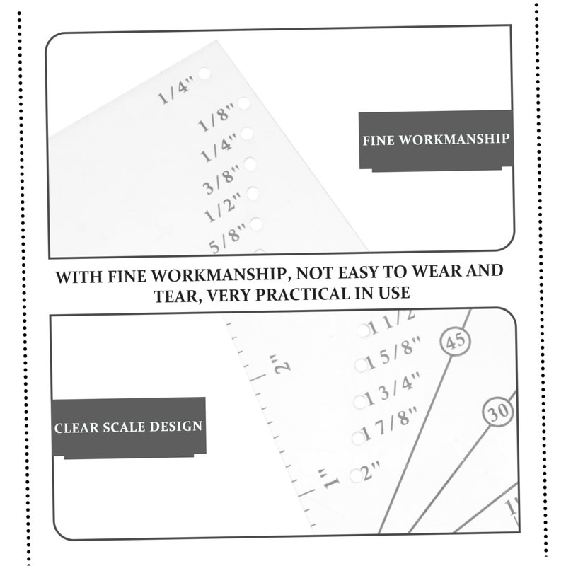 SEWACC 1 Set Sewing Ruler Precision Seam Measuring Gauge for