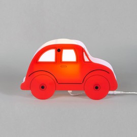 LITECRAFT Glow Car Table Lamp Children's Bedside Lighting - Red