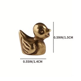 NOIAFZY 3Pcs Adorable Little Duck Brass Ornament Duck Figurines for Home Decor Tabletop Display Ornament Crafts