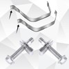 2 Sets 304 Stainless Steel Fuel Tank Strap Bolts, Premium