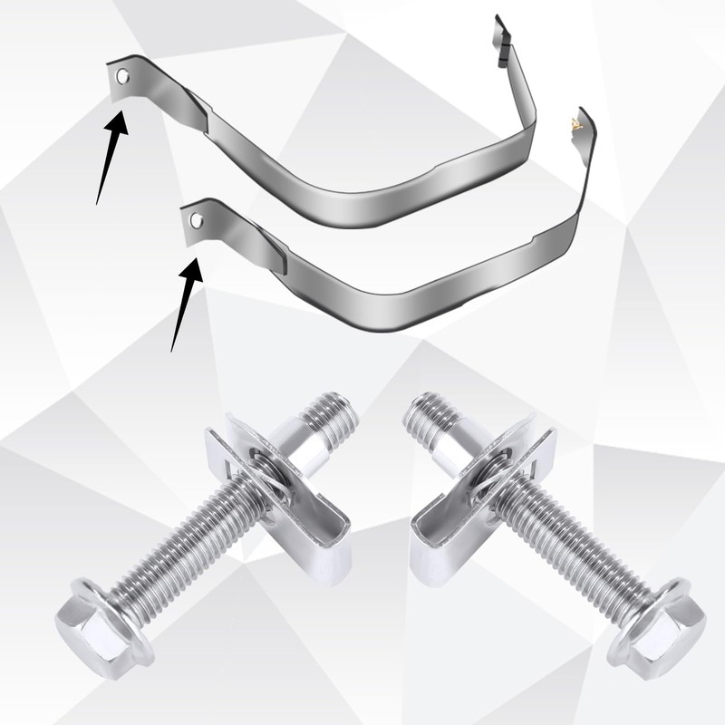 2 Sets 304 Stainless Steel Fuel Tank Strap Bolts, Premium
