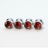 BGM Punisher Fire Fighter Red Line Valve Stem Caps -