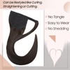 S-noilite Ponytail Extension Clip in Human Hair Wrap Around Ponytail
