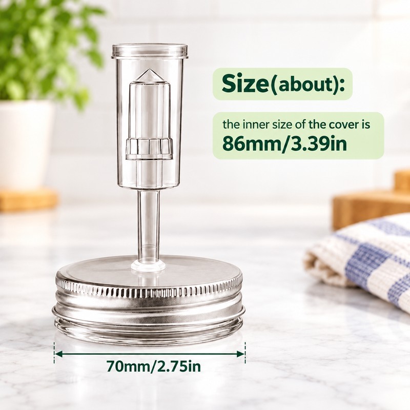 Mason Jar Fermentation Lid with Airlock – Reusable Pickling Accessory