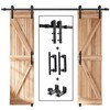 EaseLife 8 FT Double Sliding Barn Door Track and Handle