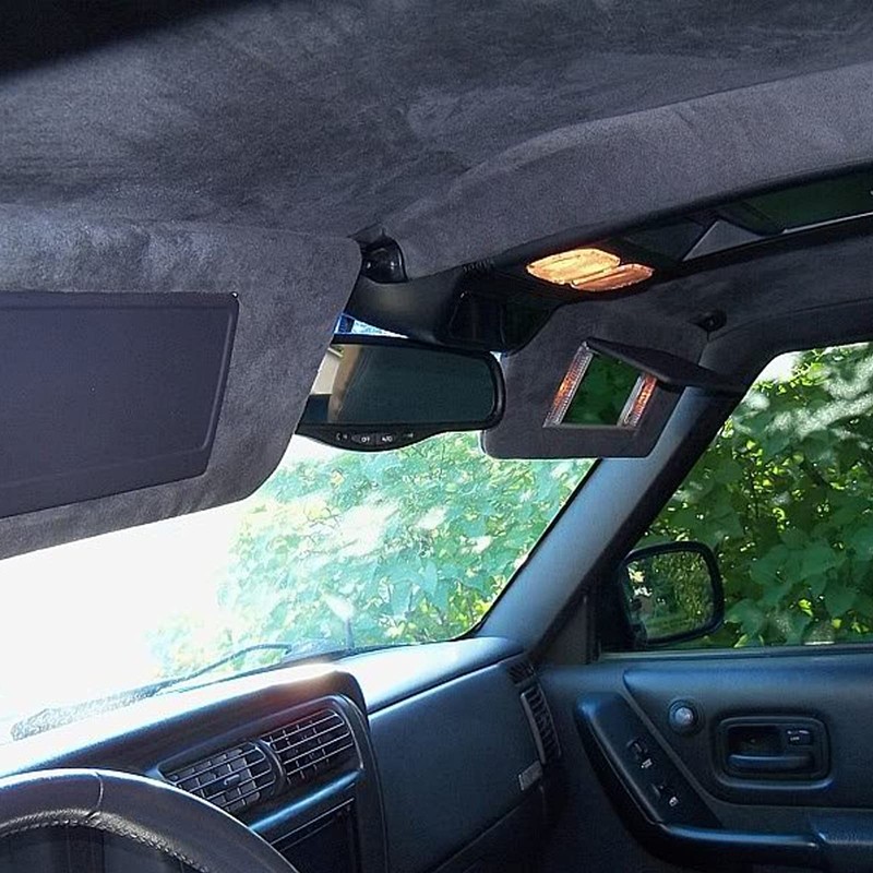 Halero 96“ × 60“ Dark Gray Car Suede Headliner Fabric