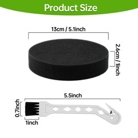 4 Pack 1608225 Filter Replacement Compatible with Bissell Powerforce Helix 1797 2190 2190V, Fit for Cleanview Rewind 2258 2492 2191 2256 1700 2254, Fits PowerGlide PowerEase, with 1 Cleaning Brush