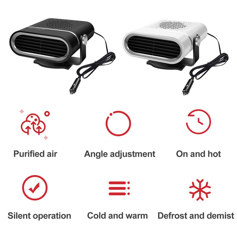Car Heater Multi Angle Rotation Car Heater Portable Windshield Defogger