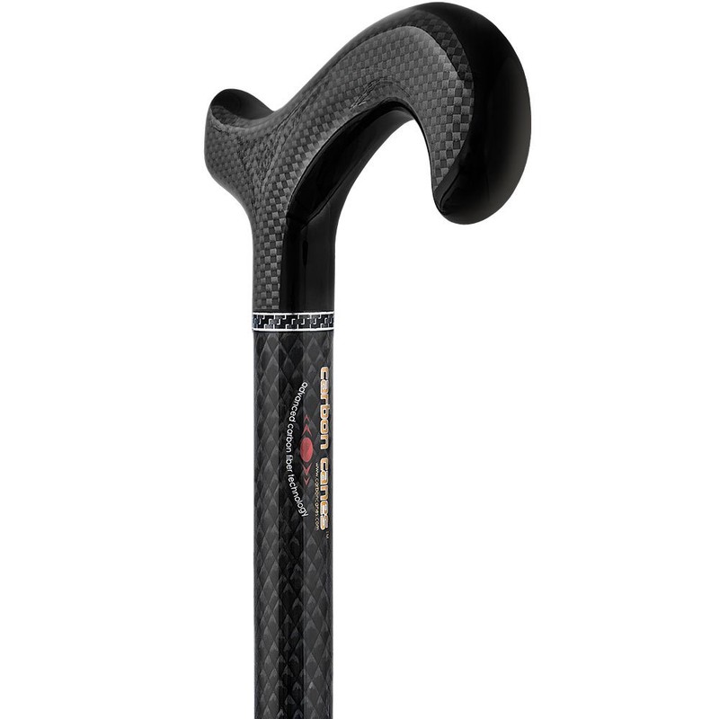 Mesh Carbon Black Folding Adjustable Walking Cane