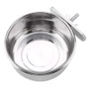 Bird Dish Bait Container Water Container Stainless Steel Fixed in