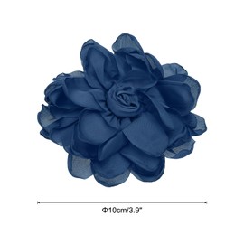 PATIKIL Rose Flower Hair Clips, Fabric Brooch Pins for Women Wedding Party Dance Dress Clothes Accessories Valentine's Day Gifts, Navy Blue