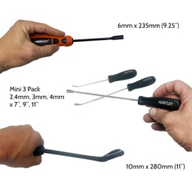 Sluice Fox Huntley Spoon Prospecting Crevice Tool Scoop Scraping Tool Gold panning Kits; Multiple Sizes of Heavy Duty Scraping Spoon pry bar paydirt Spoon tip 5 Piece Complete Huntley Spoon Set