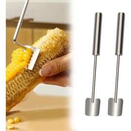 2024 NEW Long Handle Stainless Steel Corn Stripping Tool, Corn Cob Stripper,Corn Cutter, Corn Peeler, Corn Peeler for Corn on the Cob, Easy Clean Corn Peeler Corn Cob Stripper Tool (AA)
