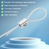 PATIKIL 4mm Hole Wire Rope Clips Set, 12 Set 304
