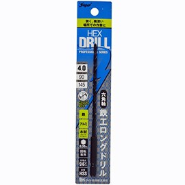 Light Seiki Super Hexagonal Shaft Ironwork Long Drill 0.16 inches (4.0 mm) (Metal/Metal)