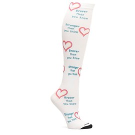 Nurse Mates 360 Socks | 12-14 mmHg Compression | Over The Calf | Comfort Support | 1 Pair | Stonger Braver
