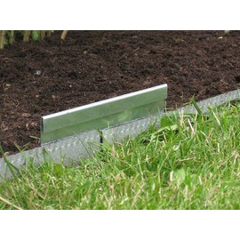 innogard 6020-003 – Lawn Edging Tape Connector – Aluminium Zinc – Connecting Element for Flower Bed Edging, 25 cm Height